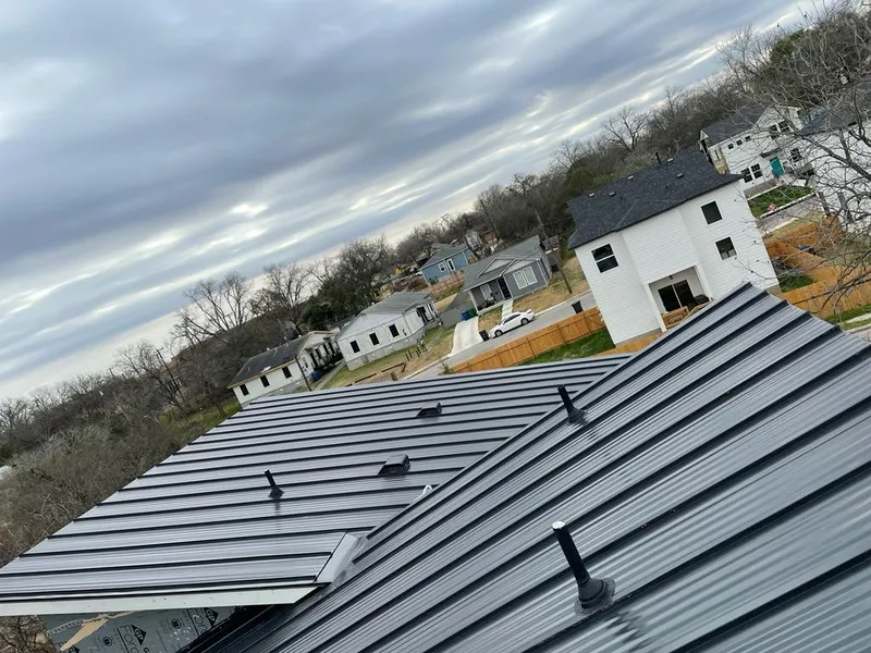 Standing seam metal roof panels with vents for Skylight Repair in San Jacinto